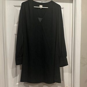 Black and forest green snake print Long Sleeve Dress